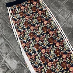 adidas ロングスカート 花柄 レトロ　L