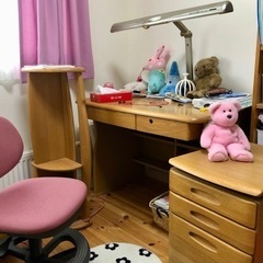 学習机 ナラ無垢材（光製作所製）