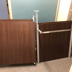 突っ張り間仕切りクローゼットパーテーション 幅90cm ダークブラウンの画像