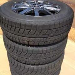 スタッドレスタイヤ スノータイヤ 195/65Ｒ15 BLIZZAK VRX 割安中古品 残溝多し アルミ付 極上美品4本セット ノアで使用