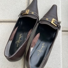 銀座カネマツ茶色パンプス22.5cm