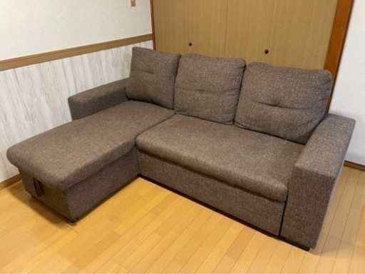 カウチソファ ソファベッド 収納付き