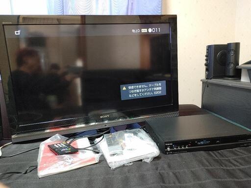商品、引取完了済み。　SONY BRAVIA  KDL-40V5  ★  TOSHIBA VARDIA  RD-E301