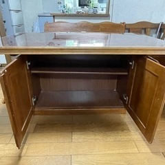 【無料 引取り限定】ダイニングテーブル ベンチタイプ 収納たっぷりの画像