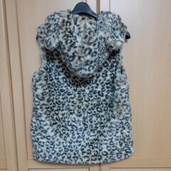 【美品】Laundryリバーシブルベストレオパードヒョウ柄耳付きフードの画像