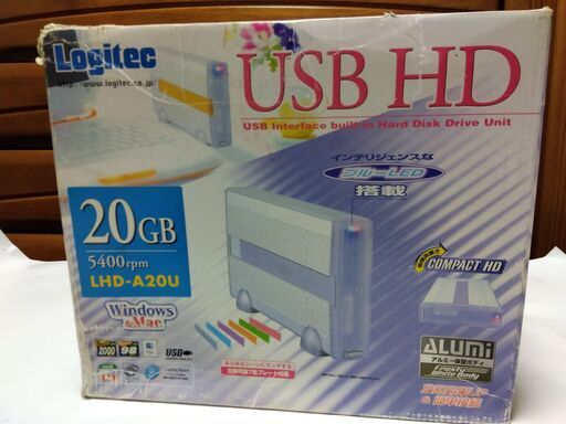 【中古品】ＨＤＤ Logitec LHD-A20U (20G)　2022.1007a104