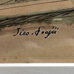 【額装】　絵画　水彩画　風景 サイン有 額装　額：縦35㎝×横43㎝×厚み2.5㎝の画像