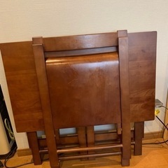 アンティーク　折り畳み　デスクチェアセットの画像