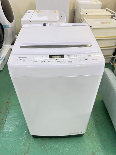 ★美品★HW-DG80B 洗濯機 8kg 2021年 Hisense ハイセンス inverter 生活家電