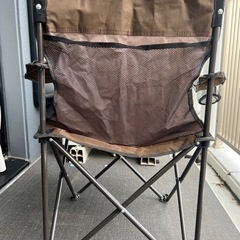 アウトドア　アームチェア(ブラウン)2脚　収納袋付きの画像