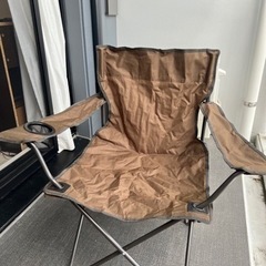 アウトドア　アームチェア(ブラウン)2脚　収納袋付きの画像