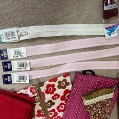 趣味のワーク用品 カットクロス ファスナーなど まとめての画像