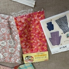 趣味のワーク用品 カットクロス ファスナーなど まとめての画像