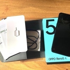 OPPO Reno5 A 5G シルバーブラック A103OP eSIM対応版の画像