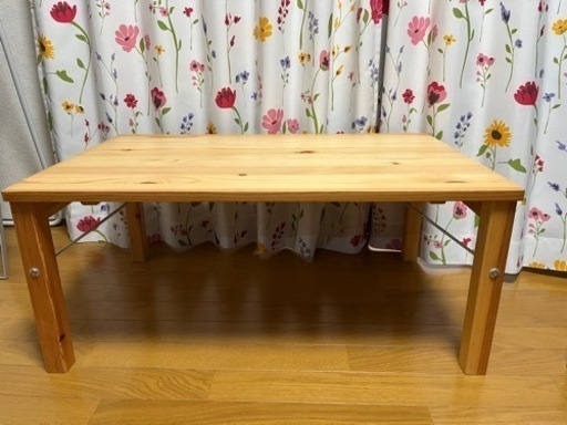 無印良品 パイン材ローテーブル・折りたたみ式 幅80×奥行50×高さ35cm 良品計画