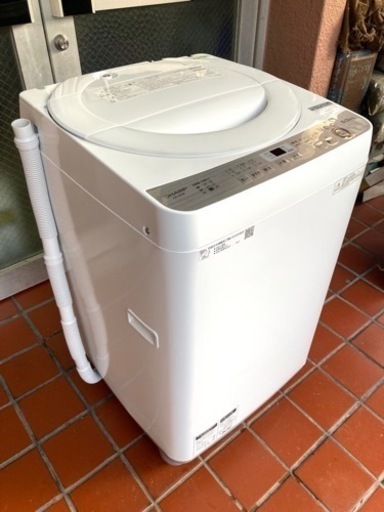 【値下げしました】洗濯機　ES-GE6B シャープ　SHARP 6.0kg ホワイト　1536