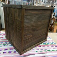 和人　古材　キューブボックス扉付き　中古品　/　和モダン　ビンテージ　昭和レトロ　古木材　相模原市　リユースショップエコノサーの画像