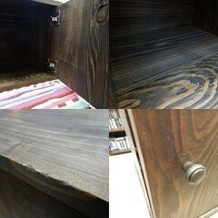 和人　古材　キューブボックス扉付き　中古品　/　和モダン　ビンテージ　昭和レトロ　古木材　相模原市　リユースショップエコノサーの画像