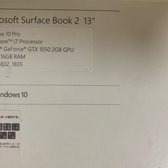 【美品】Surface Book2 i7/16GB/SSD512GB/13.5型の画像
