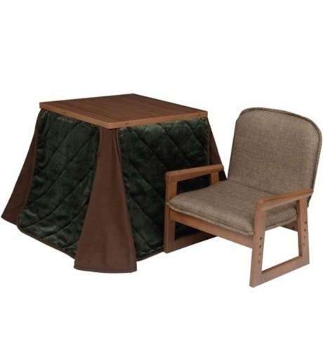 ユアサプライムス なごみ コタツ 一人用 3点セット (コタツ・椅子・布団)