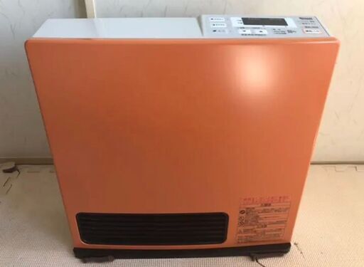 【中古・完動品】リンナイガスファンヒーター都市ガス8畳〜15畳用・ガスホース付き