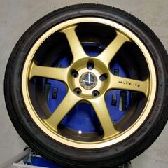 AVS モデル6 17インチ 8j+40 114.3 美品 タイヤ付き