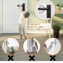 1)引き窓止め　2)ドアロックの画像