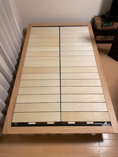 無印　木製ベットフレーム　セミダブル　足26cm セット