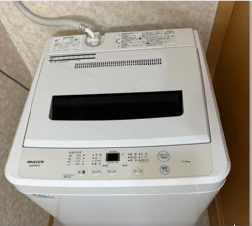 【1年も使用していません】洗濯機 maxzen JW50WP01 5kg