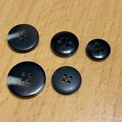 いろんなサイズの貝殻っぽい光沢あるボタン12個 さらに黒っぽい5個もプレゼント⑤の画像