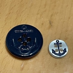 錨模様のボタン  3個 さらに今なら2個プレゼント 他同時購入の場割引可能⑨の画像