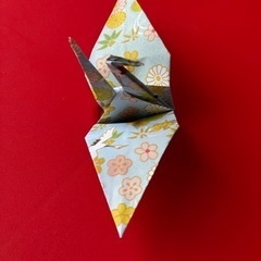 ハンドメイド　折り鶴シャワー　折り鶴カーテン