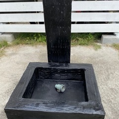 立水栓　ユニット　中古　黒　diy塗装　木目