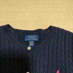 子供服（約9歳）　POLO(ラルフ・ローレン)紺のカーディガンM(8~10)の画像