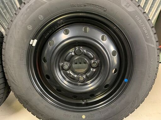 新品同様溝！ブリザック　VRX3　155/70R13　スズキ純正　新型エブリーワゴン　最強！スタッドレスタイヤ