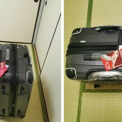 値下げ5回目！ 未使用スーツケース美品Ｍサイズ TSAロック搭載コーナーパッド付 ダブルキャスターの画像