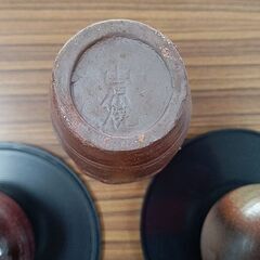 【中古品】徳利（山原焼）、花瓶セットの画像