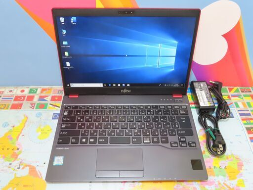 JC09102　富士通 LIFEBOOK U937/R 第7世代 SIM+Lバッテリー レッド系office2019
