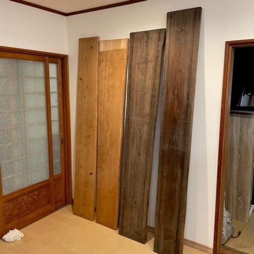 【23枚セット‼️】バラ売りもOK‼️銘木 1枚板 耳付き ナチュラル・ダークブラウン 約200~210cm 荒仕上げ済み♪