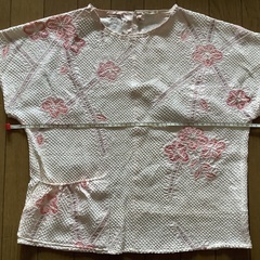 着物リメイク 絹絞り100% 女性ブラウス ハンドメイド の画像