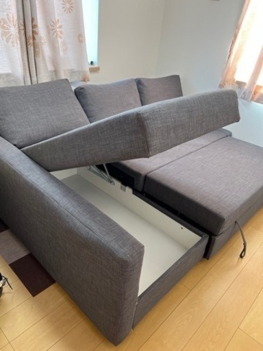 IKEA フリーヘーテン ソファ ソファーベッド ダークグレー