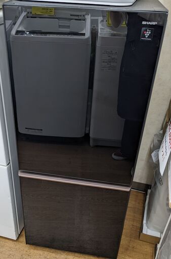 SHARP 2ドア冷蔵庫 SJ-D14D-B 2018年製　ag-kd078