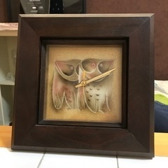 フクロウ(七宝焼？)の時計
