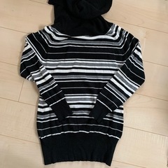 値下げしました！レディース　ボーダー　タートルネックの画像