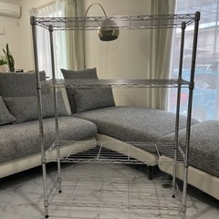 完売しました)メタルラック　4段　シルバー　の画像