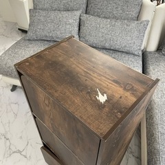 完売しました)フリーラック　ウッドラック　3段　扉付き　モダンおしゃれの画像