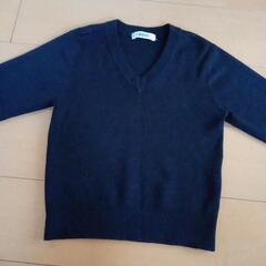 中古スクールセーター制服120紺　しまむら