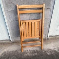 折り畳み式ウッドチェアの画像