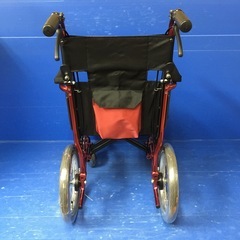 介助式車いす 標準型 軽量コンパクトタイプ　PMS-2R  レッド　車イス　車椅子　ミキの画像