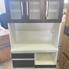 【A-299】キッチンボード 中古 激安 ホワイト＆ブラウンカラ...